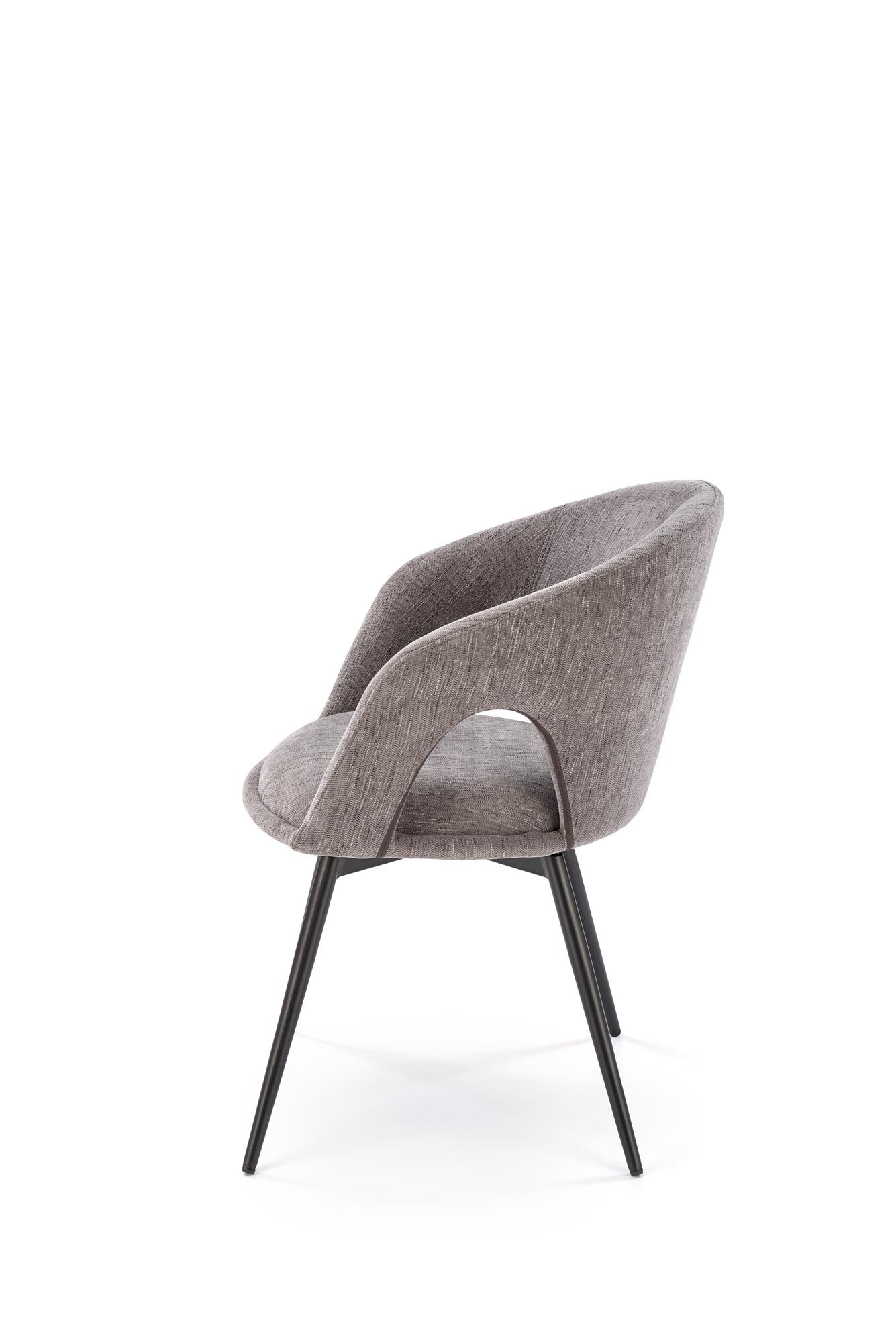 Sedia da pranzo in tessuto K550 Grigio (4)