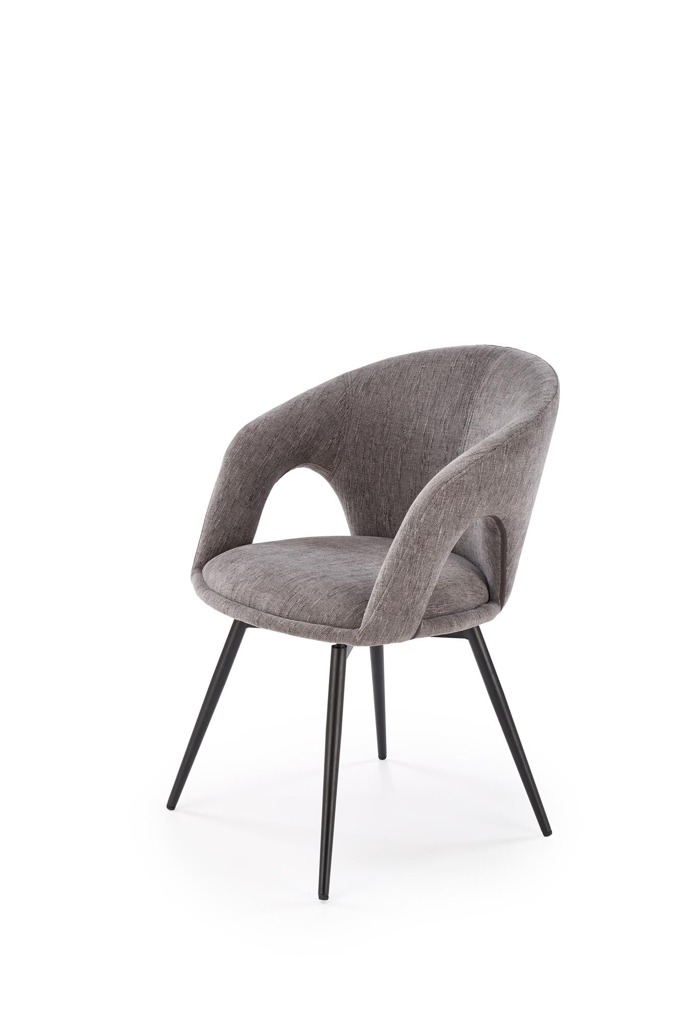 Sedia da pranzo in tessuto K550 Grigio (5)