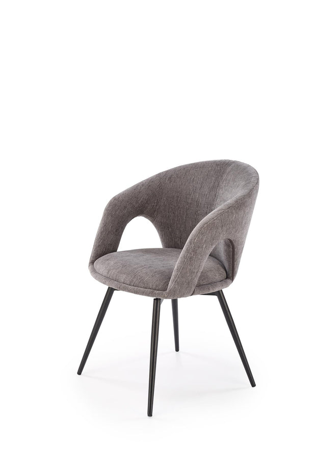 Sedia da pranzo in tessuto K550 Grigio (5)