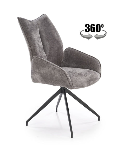 Sedia da pranzo in tessuto K553 Grigio