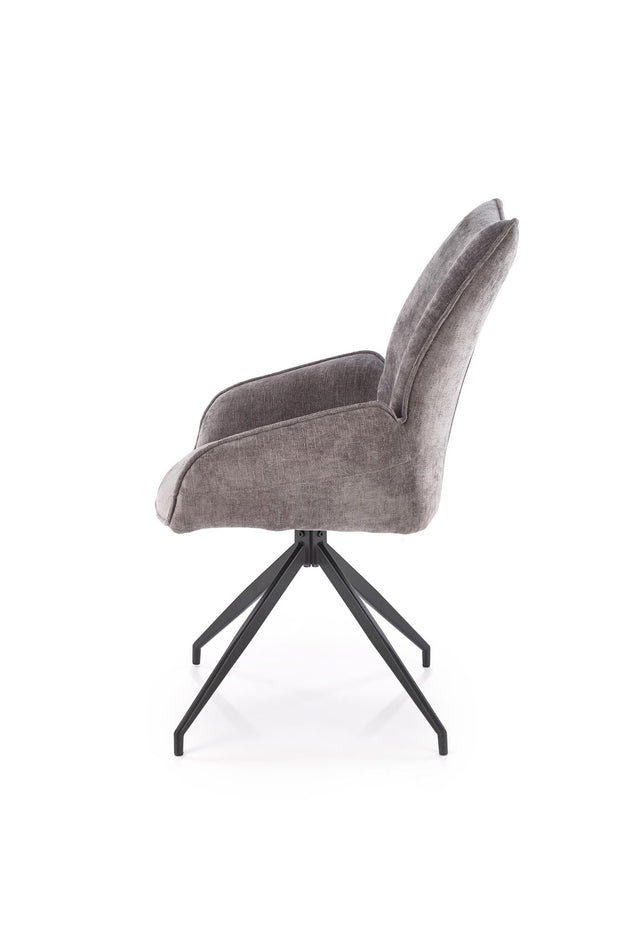 Sedia da pranzo in tessuto K553 Grigio (3)