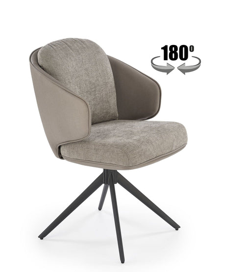 Sedia da pranzo in tessuto K554 Grigio