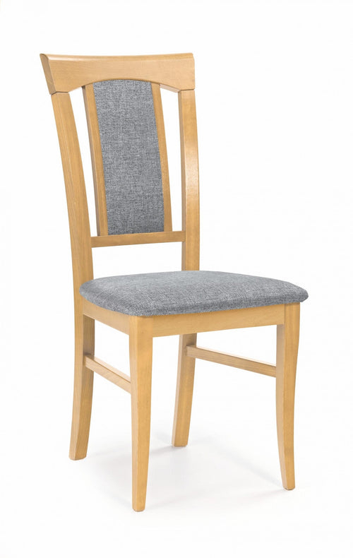 Sedia da pranzo in tessuto Korinne Grigio