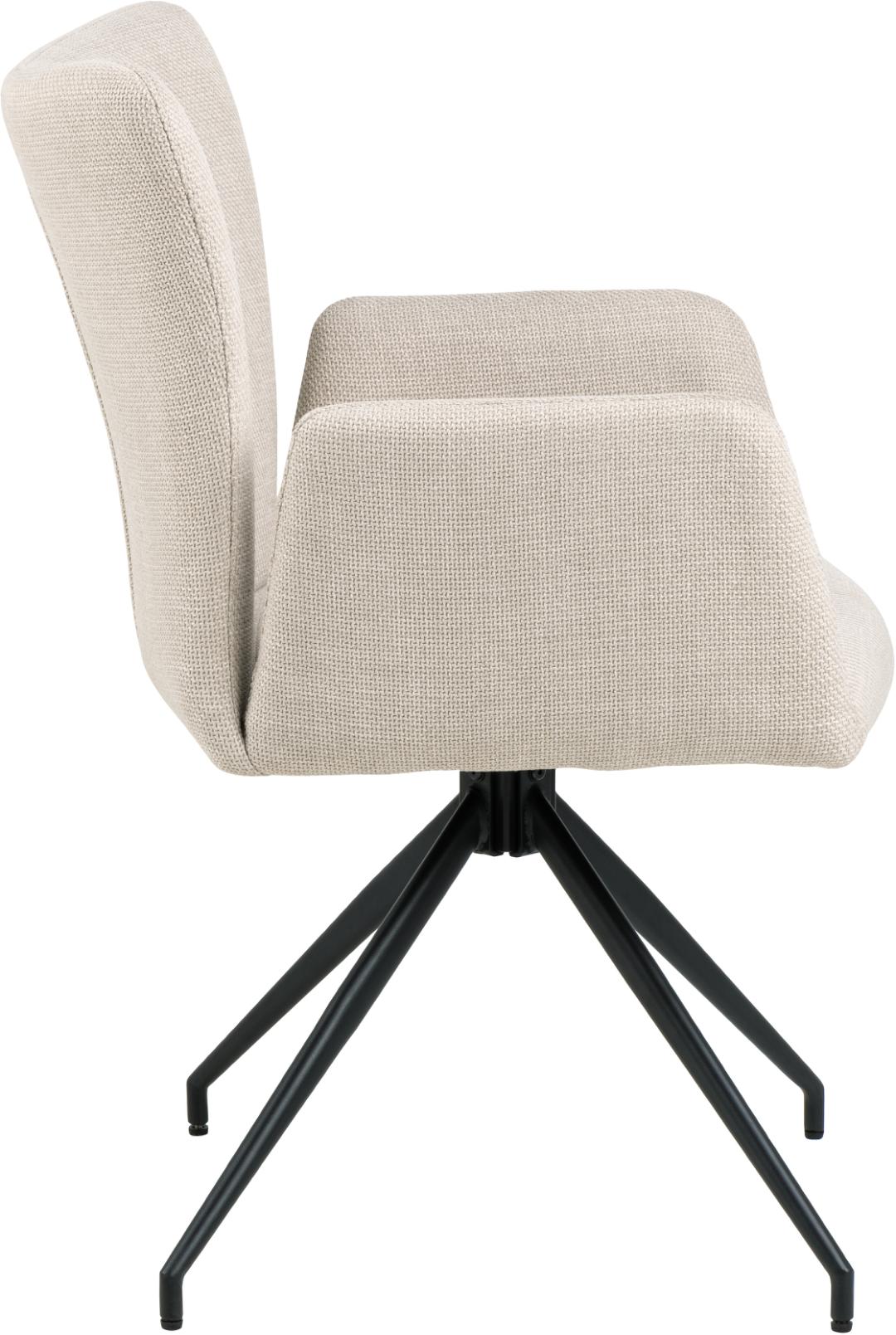 Actona Sedia da pranzo in tessuto Laura Beige