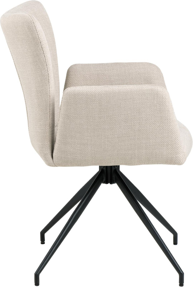 Actona Sedia da pranzo in tessuto Laura Beige