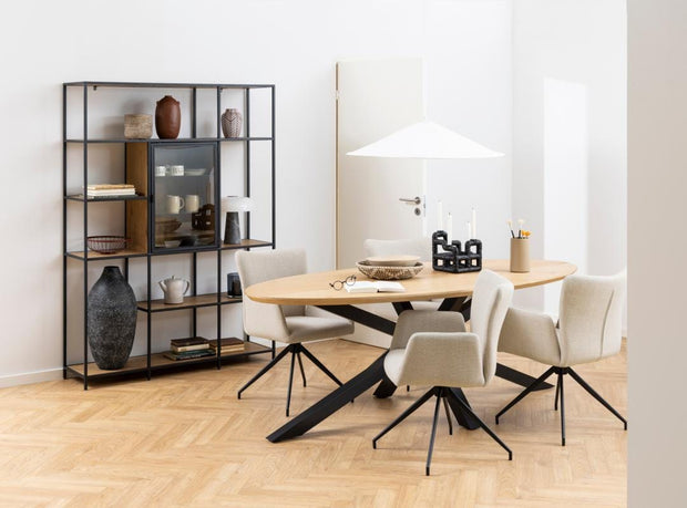Actona Sedia da pranzo in tessuto Laura Beige