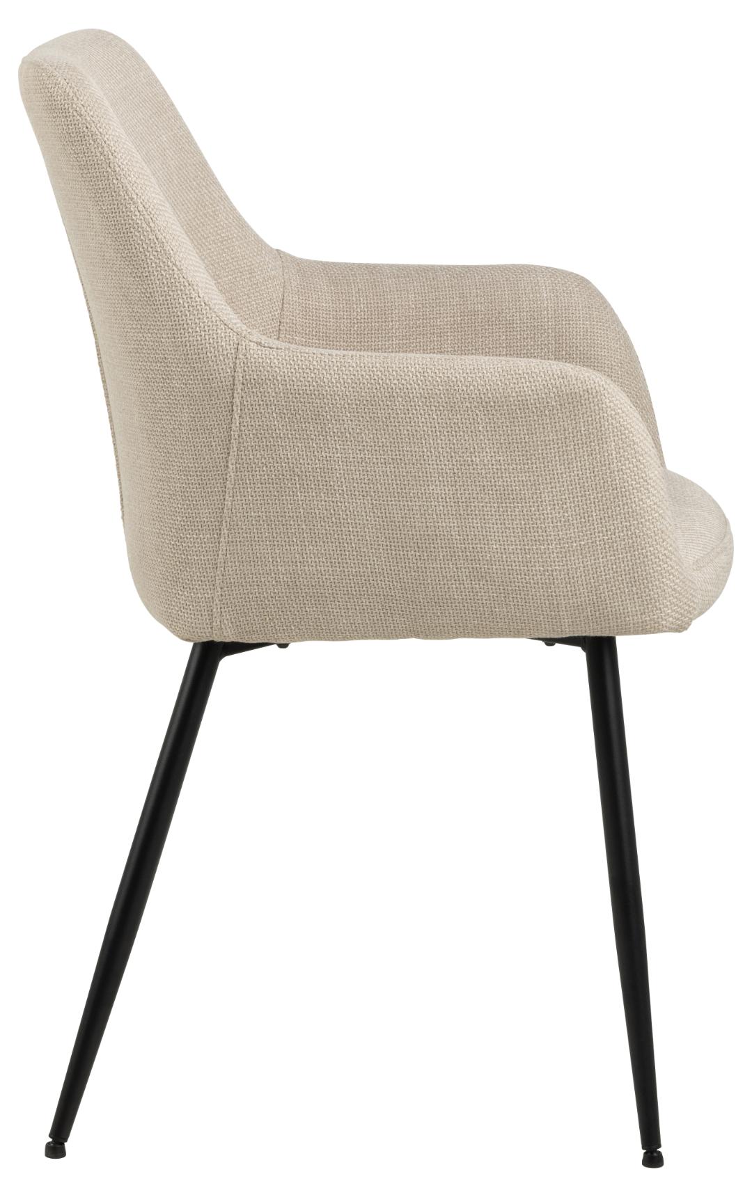 Actona Sedia da pranzo in tessuto Lizzy Beige