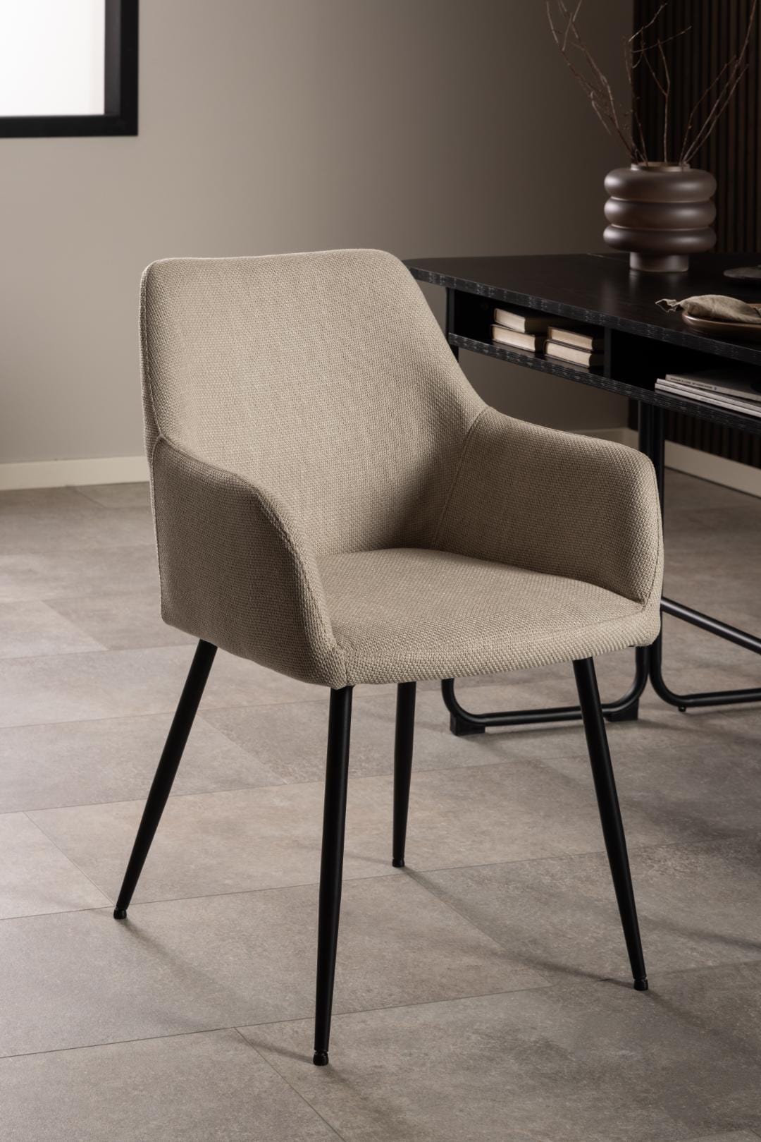 Actona Sedia da pranzo in tessuto Lizzy Beige