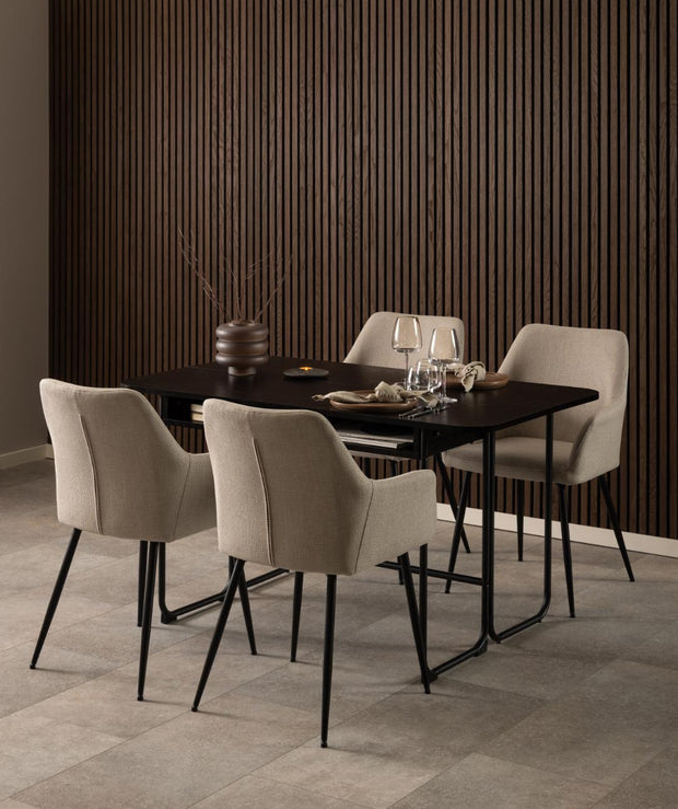 Actona Sedia da pranzo in tessuto Lizzy Beige