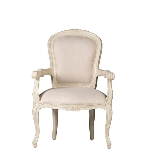 Sedia da pranzo in tessuto Louis Beige (1)
