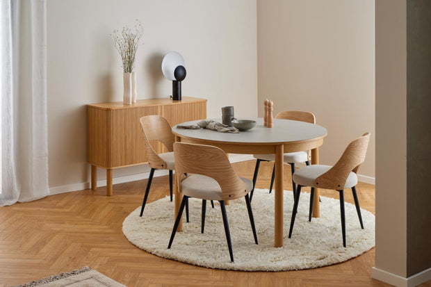 Actona Sedia da pranzo in tessuto Lucy Beige