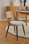 Actona Sedia da pranzo in tessuto Lucy Beige