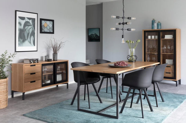 Actona Sedia da pranzo in tessuto Moon Grigio