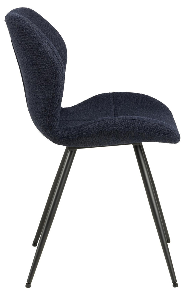 Actona Sedia da pranzo in tessuto Petri Blu