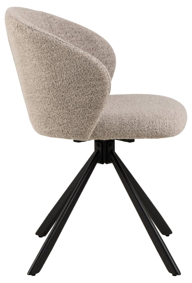 Actona Sedia da pranzo in tessuto Pippa Beige