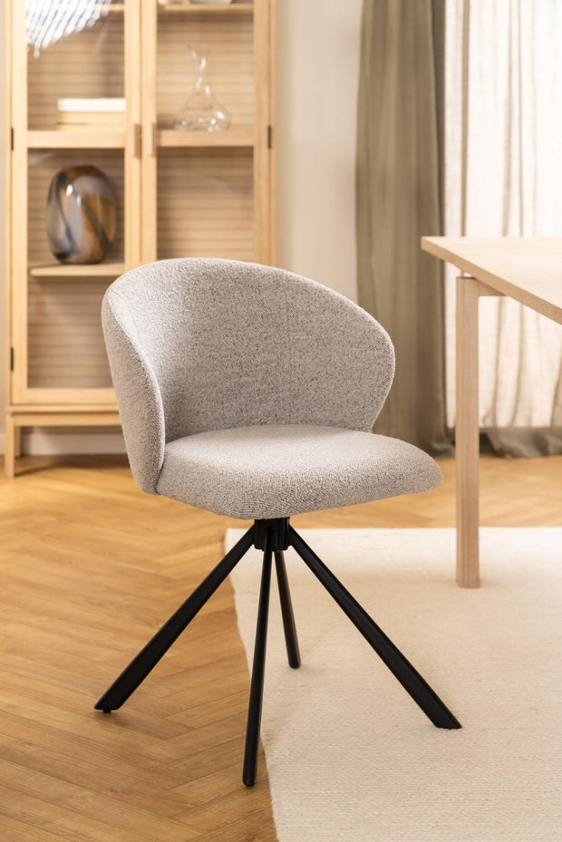 Actona Sedia da pranzo in tessuto Pippa Beige
