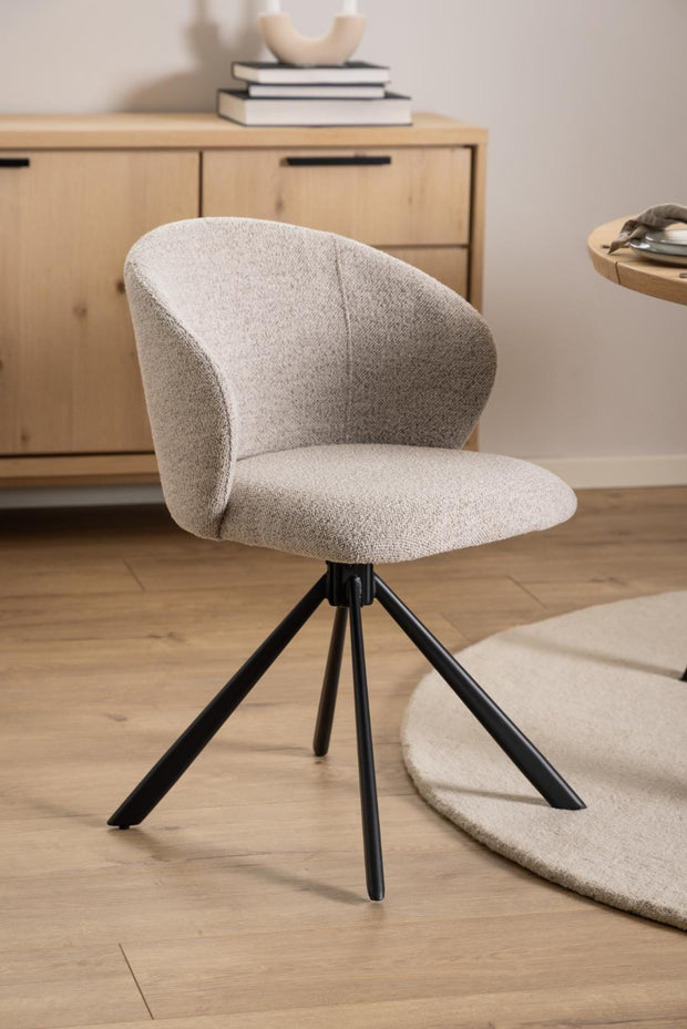 Actona Sedia da pranzo in tessuto Pippa Beige