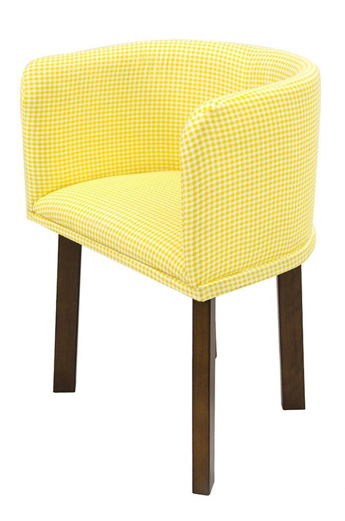 Sedia da pranzo in tessuto Plung Giallo