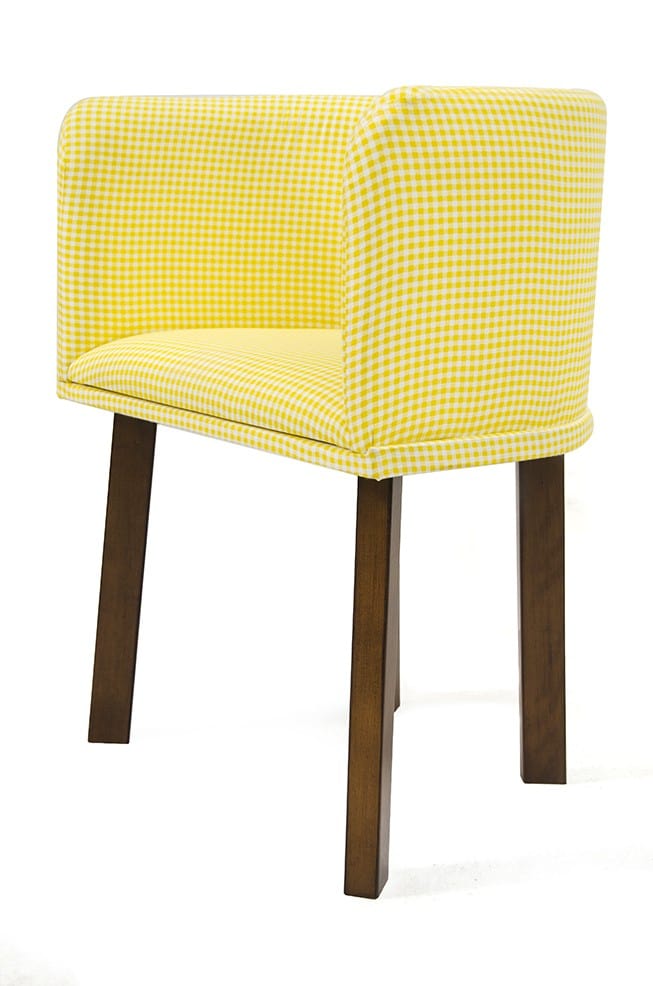 Sedia da pranzo in tessuto Plung Giallo (1)
