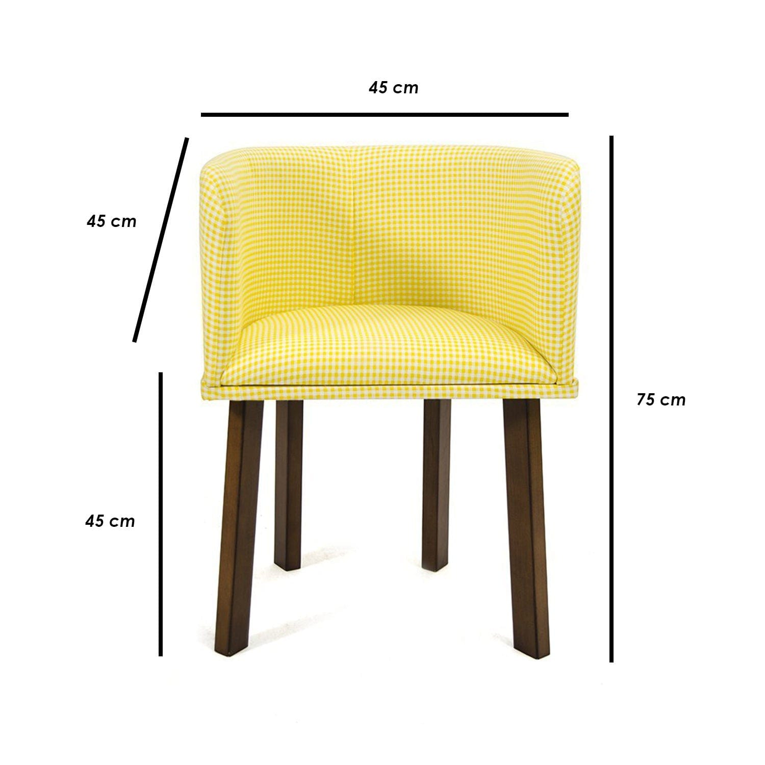 Sedia da pranzo in tessuto Plung Giallo (5)