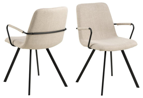 Actona Sedia da pranzo in tessuto Selina Beige