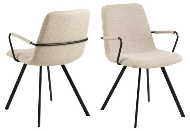 Actona Sedia da pranzo in tessuto Selina Beige