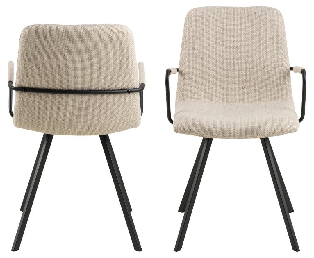 Actona Sedia da pranzo in tessuto Selina Beige