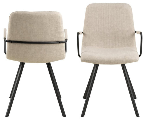 Actona Sedia da pranzo in tessuto Selina Beige