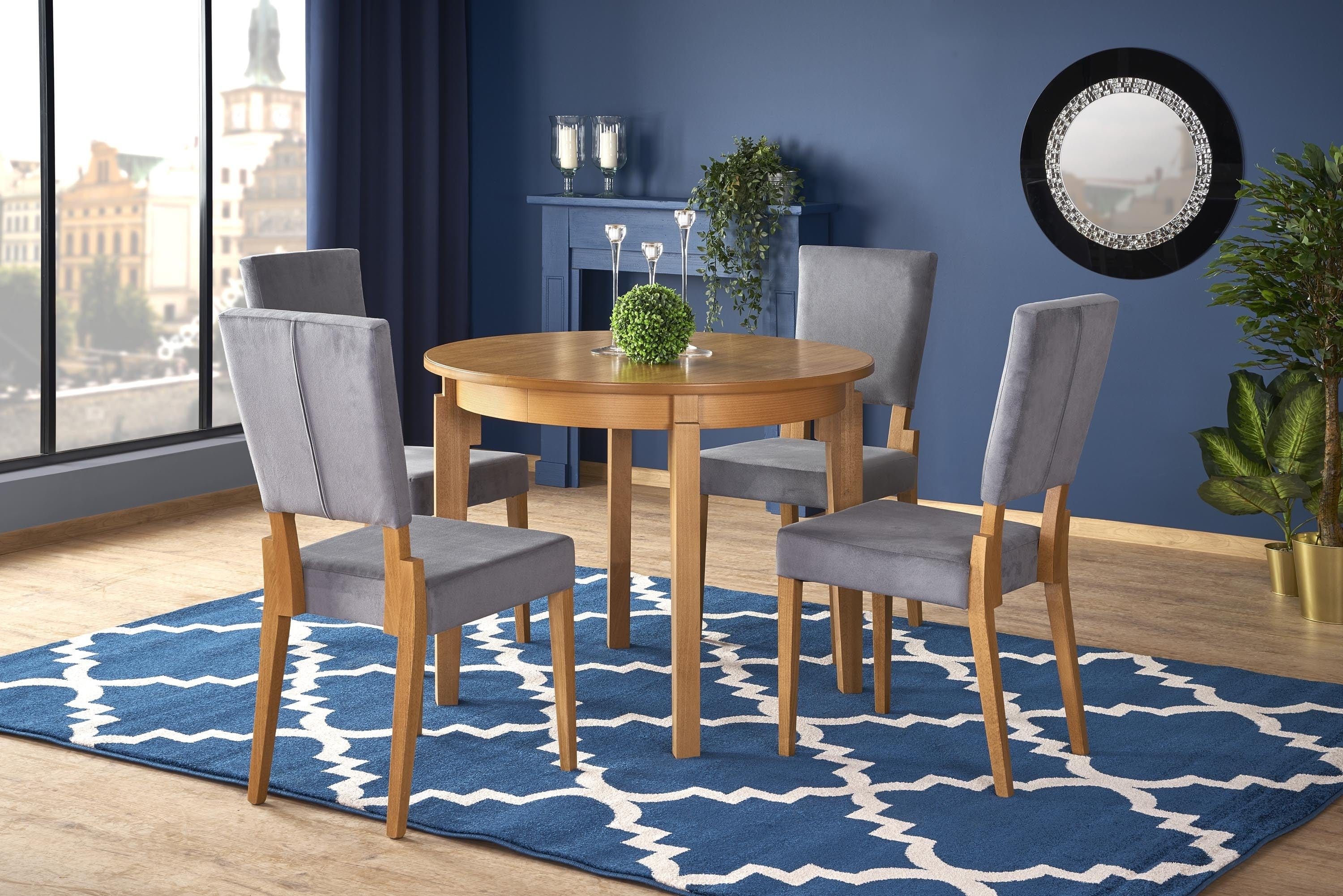Sedia da pranzo in tessuto Starling Grigio (9)