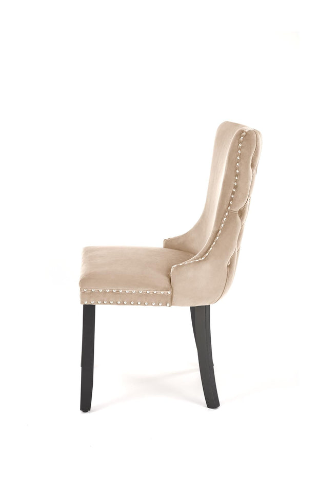 Sedia da pranzo in velluto Alda Beige (3)