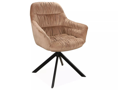 Sedia da pranzo in velluto Astoria II Beige