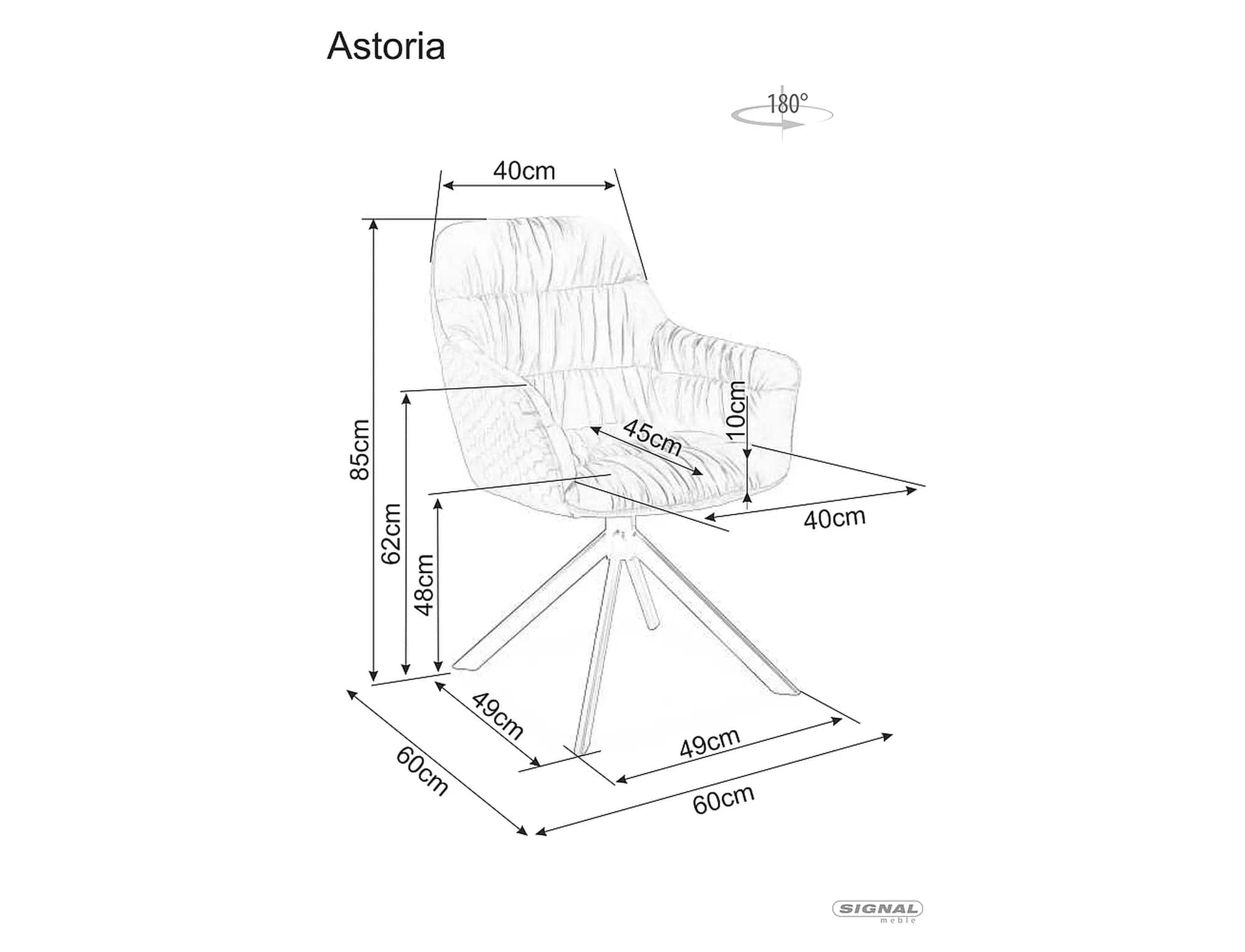 Sedia da pranzo in velluto Astoria II Grigio (1)
