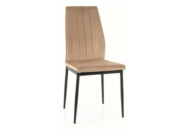 Sedia da pranzo in velluto Atom Beige