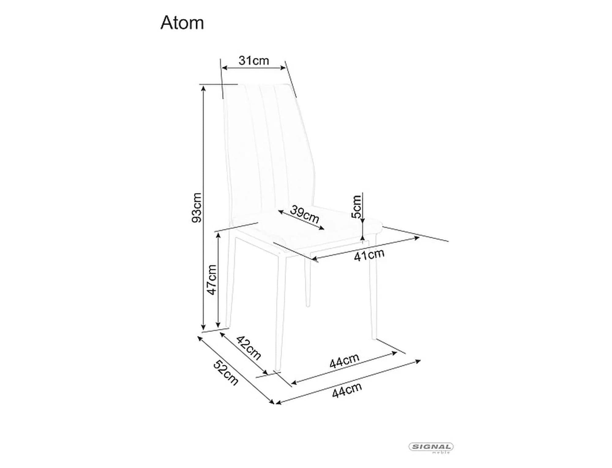 Sedia da pranzo in velluto Atom Beige (1)