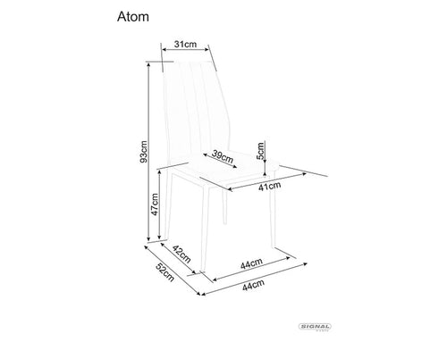 Sedia da pranzo in velluto Atom Beige (1)