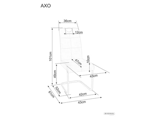 Sedia da pranzo in velluto Axo Beige (1)