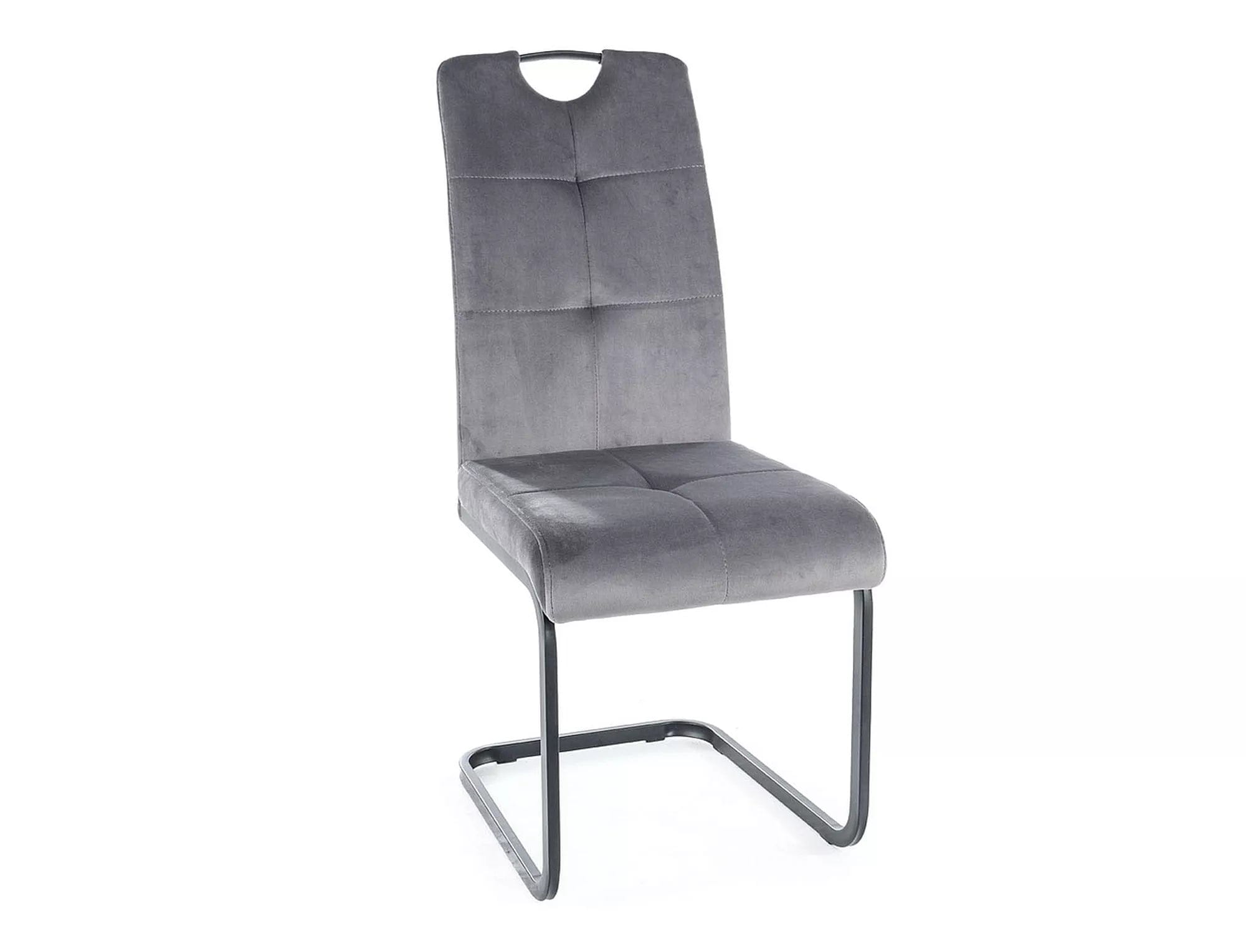 Sedia da pranzo in velluto Axo Grigio