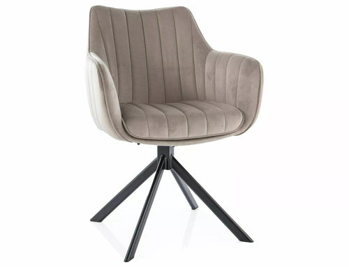 Sedia da pranzo in velluto Azalia Beige