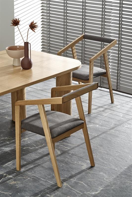 Sedia da pranzo in velluto Azulis Grigio (3)