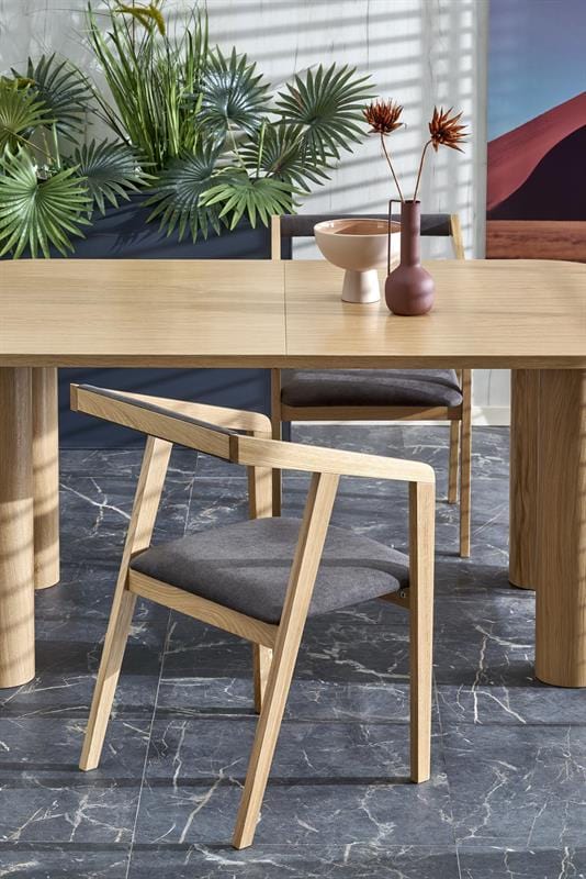 Sedia da pranzo in velluto Azulis Grigio (5)