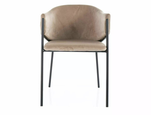 Sedia da pranzo in velluto Bono Beige (1)