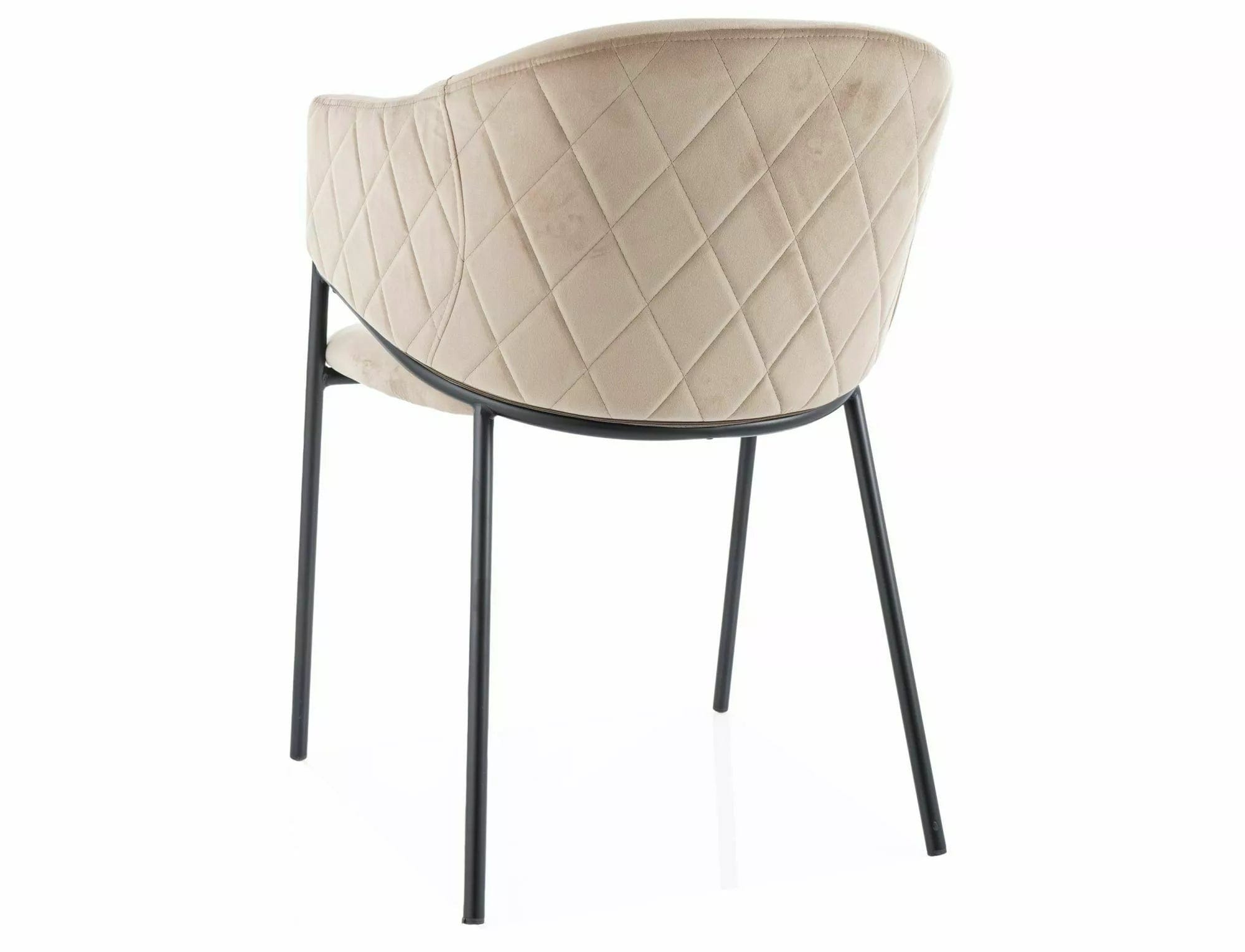 Sedia da pranzo in velluto Bono Beige (2)