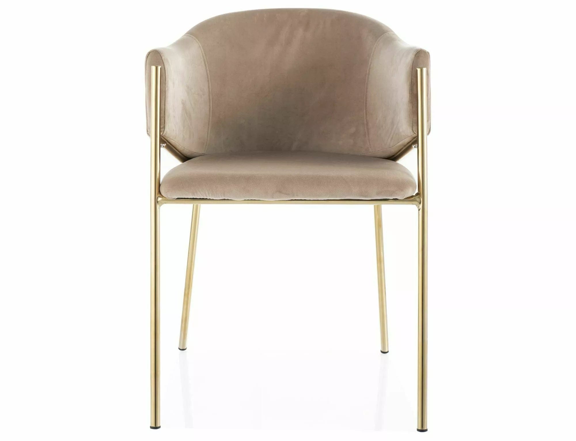 Signal Sedia da pranzo in velluto Bono Beige