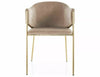 Signal Sedia da pranzo in velluto Bono Beige