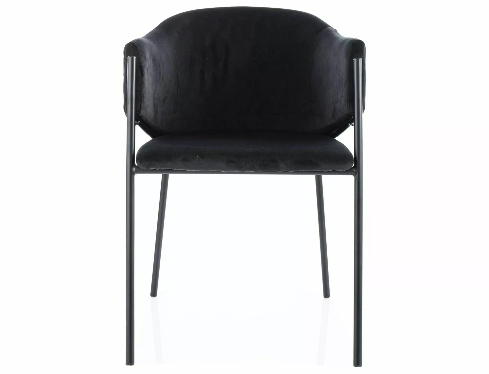 Sedia da pranzo in velluto Bono Nero (1)