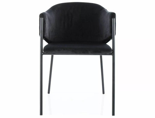 Sedia da pranzo in velluto Bono Nero (1)