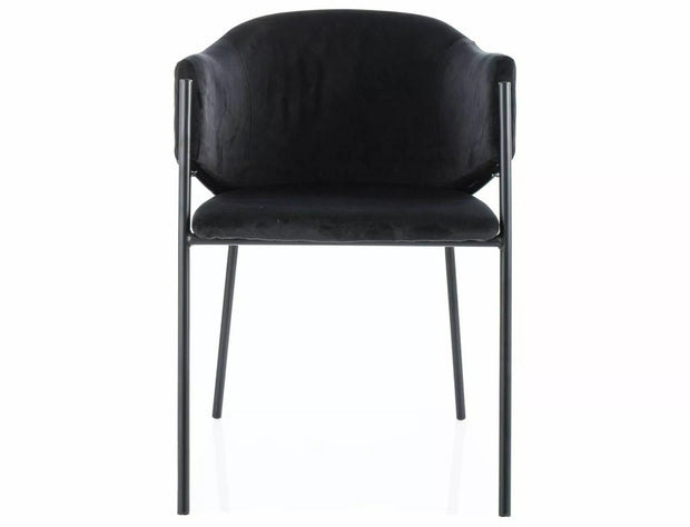 Sedia da pranzo in velluto Bono Nero (1)