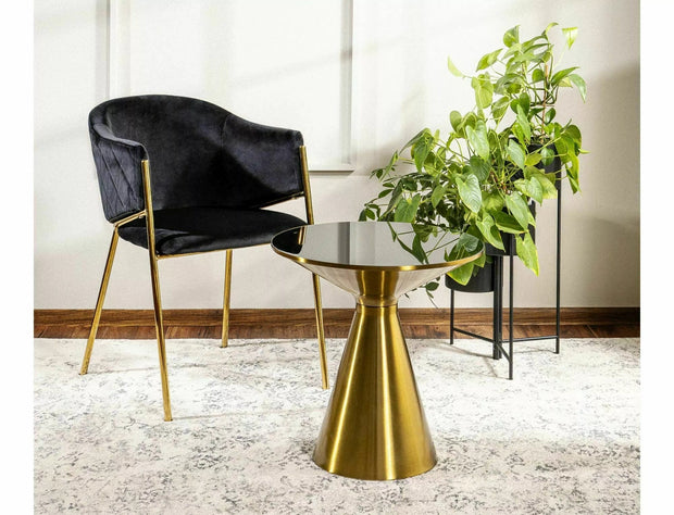Sedia da pranzo in velluto Bono Nero (2)