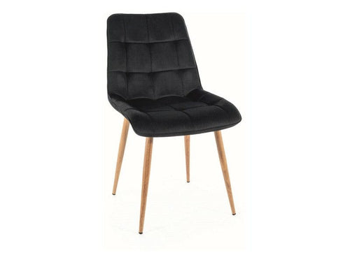 Sedia da pranzo in velluto Chic D Nero