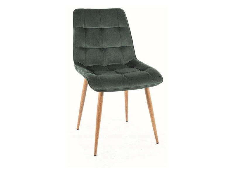 Sedia da pranzo in velluto Chic D Verde